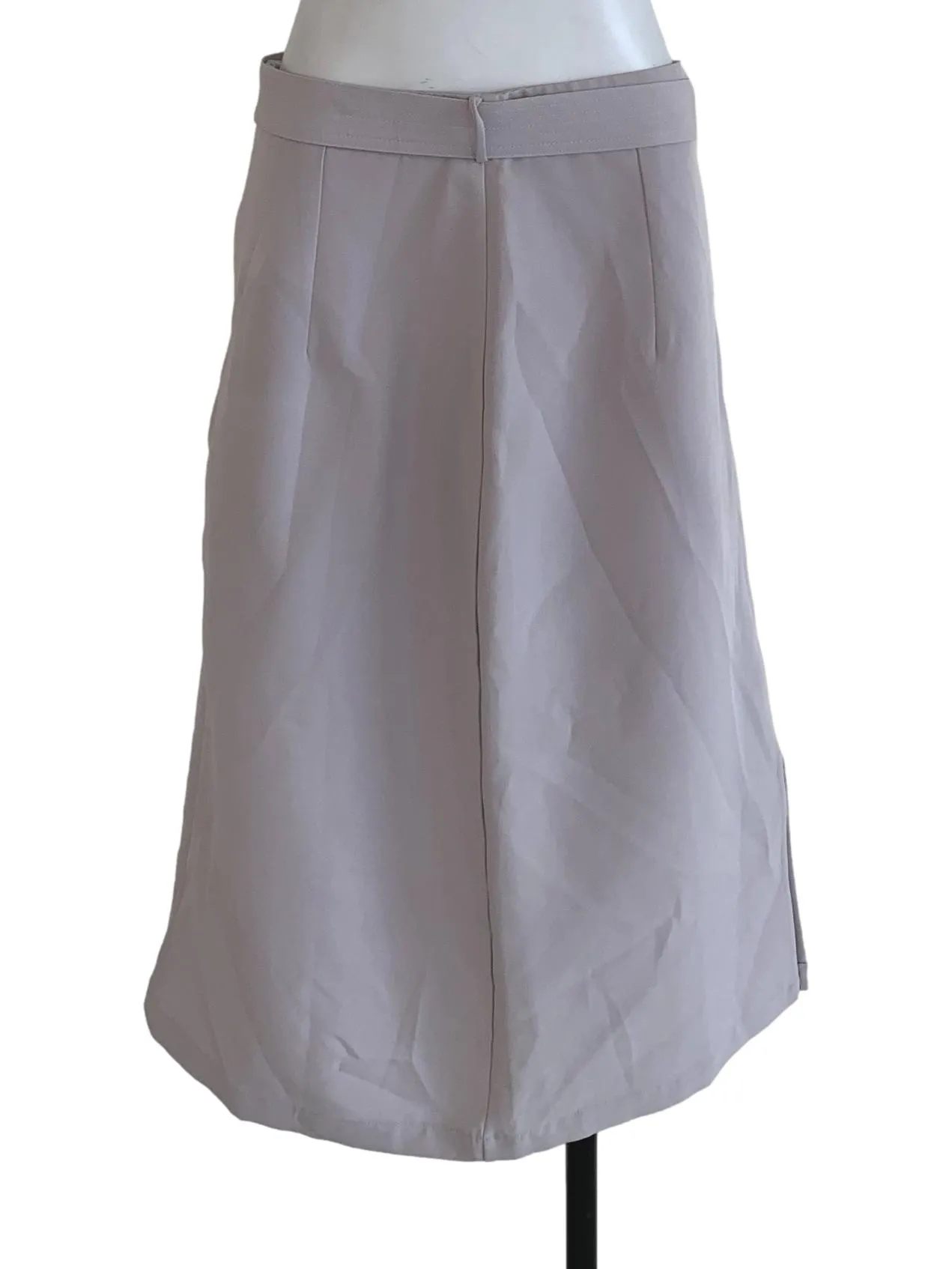 Periwinkle Purple Plain A-Line Skirt