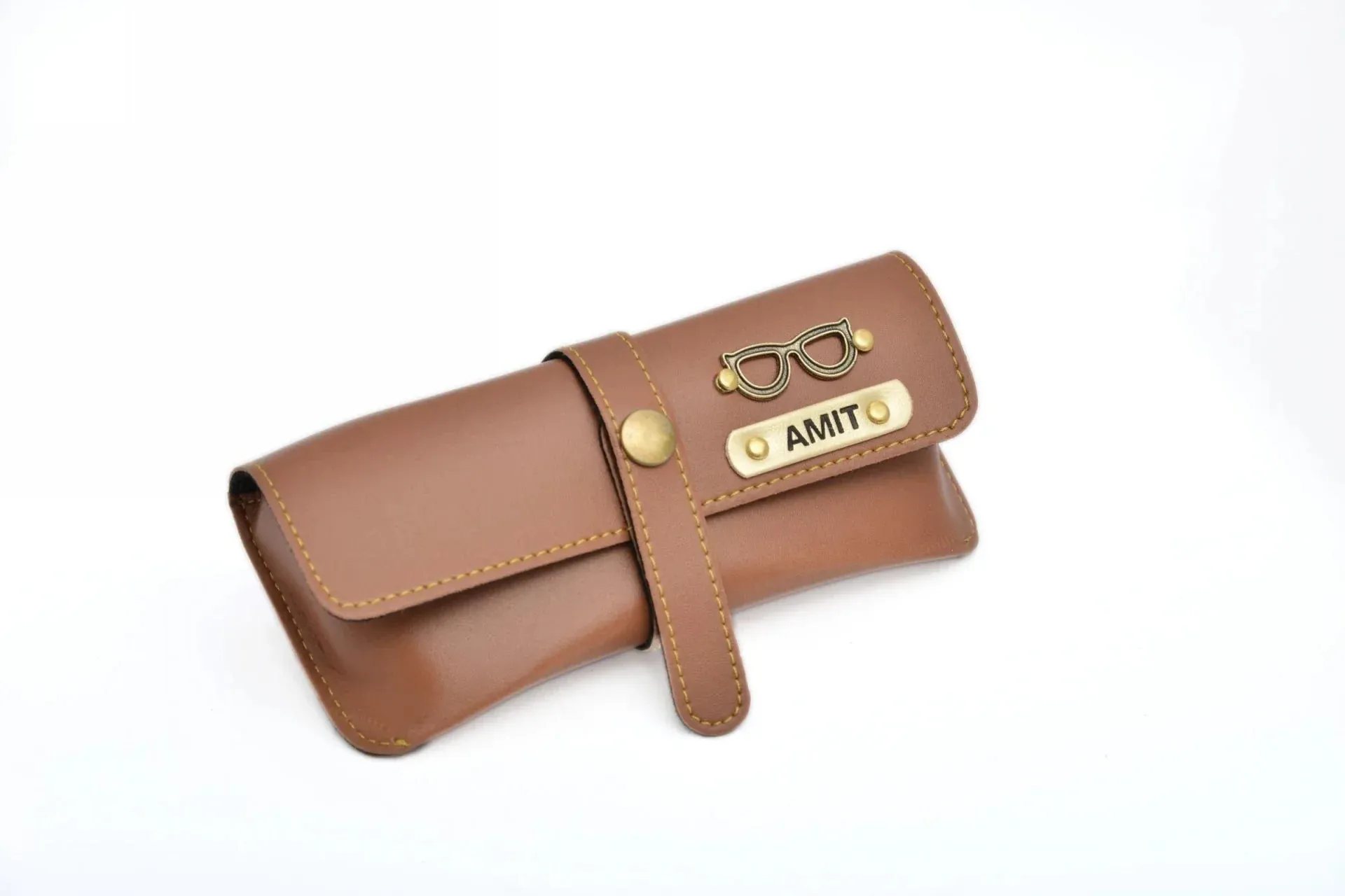 Personalised Voilet Classic Smart Bottle (1 Litre), Stainless Steel Mug & All in One Men's Combo (4 pcs) - Tan