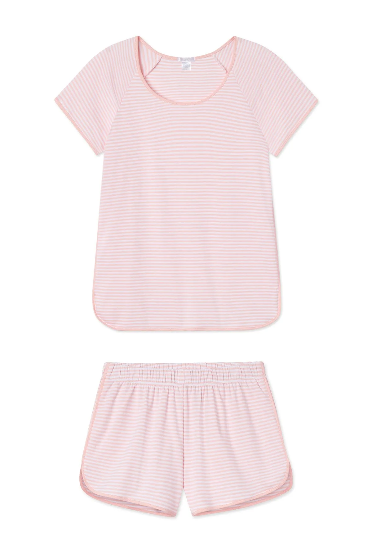 Pima Shorts Set in English Rose Stripe