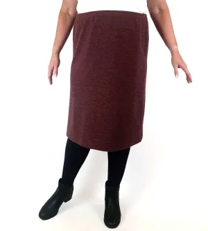Pink knit skirt with full silky slip, elastic waist band best fits size 16
