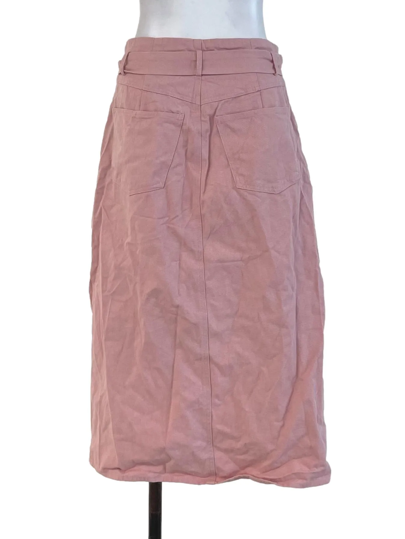 Pink Tie Waist A -Line Skirt LB
