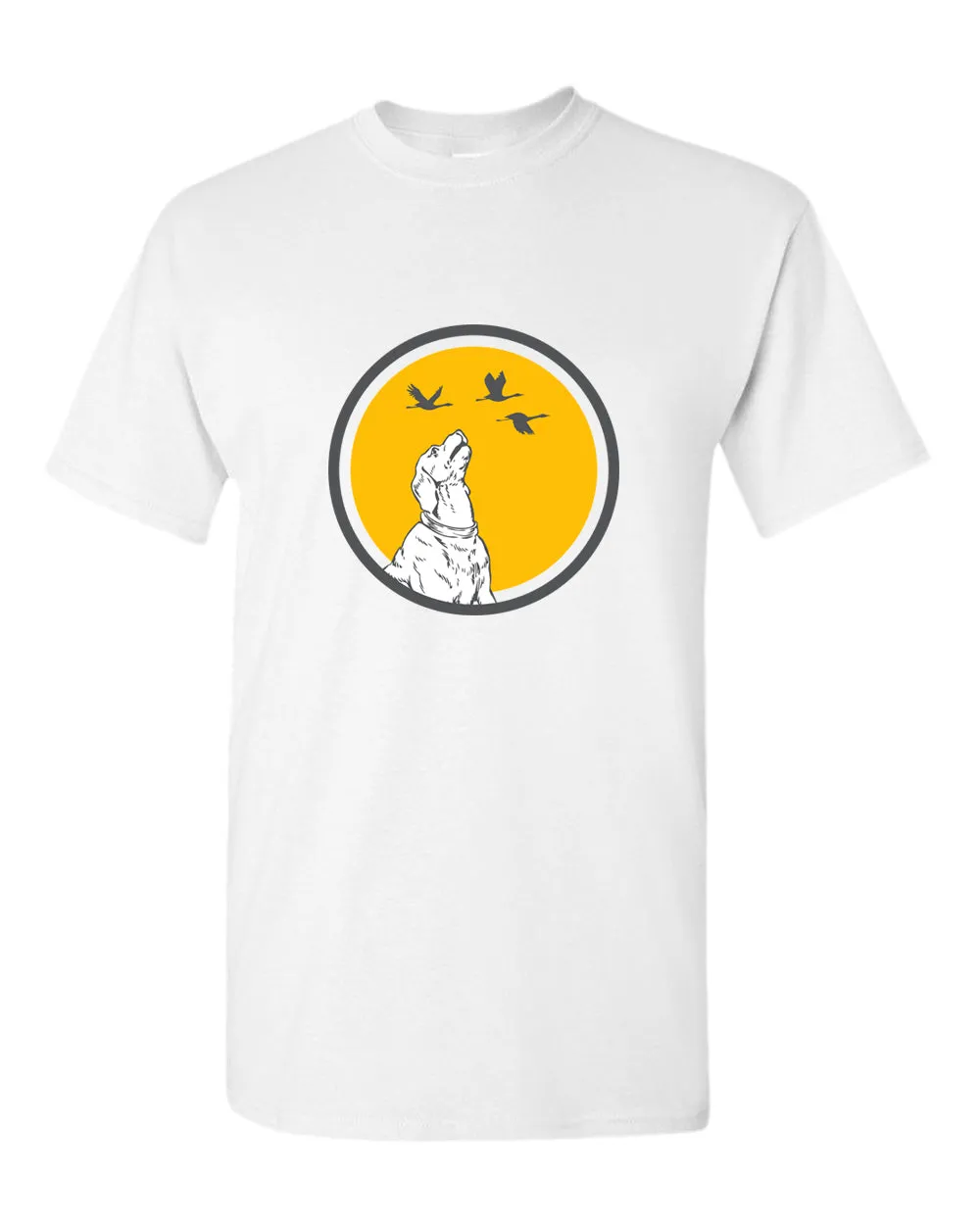 Playful Dog t-shirt, dog and flies t-shirt