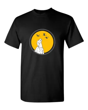 Playful Dog t-shirt, dog and flies t-shirt