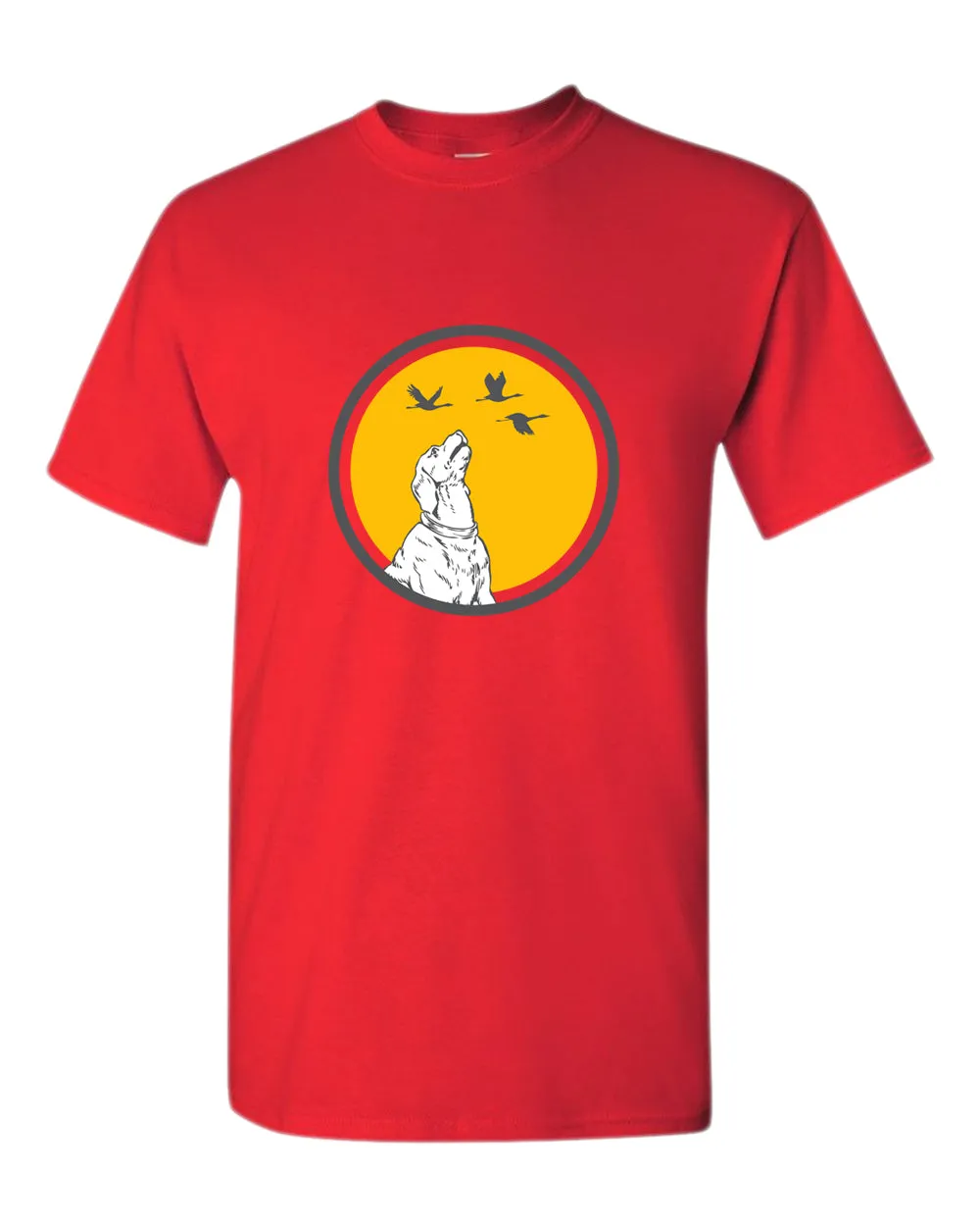 Playful Dog t-shirt, dog and flies t-shirt