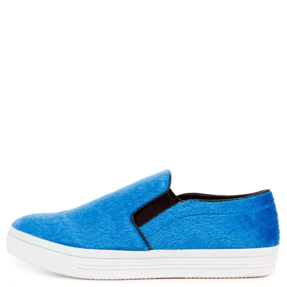 Pony Hair Blue Slip On Blue