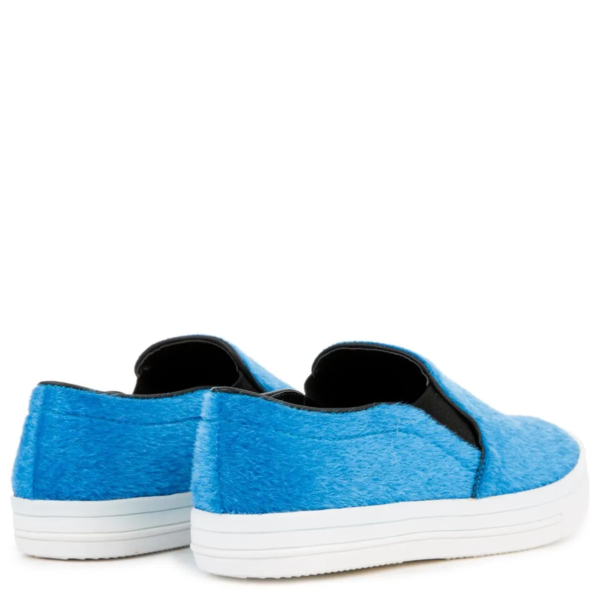 Pony Hair Blue Slip On Blue