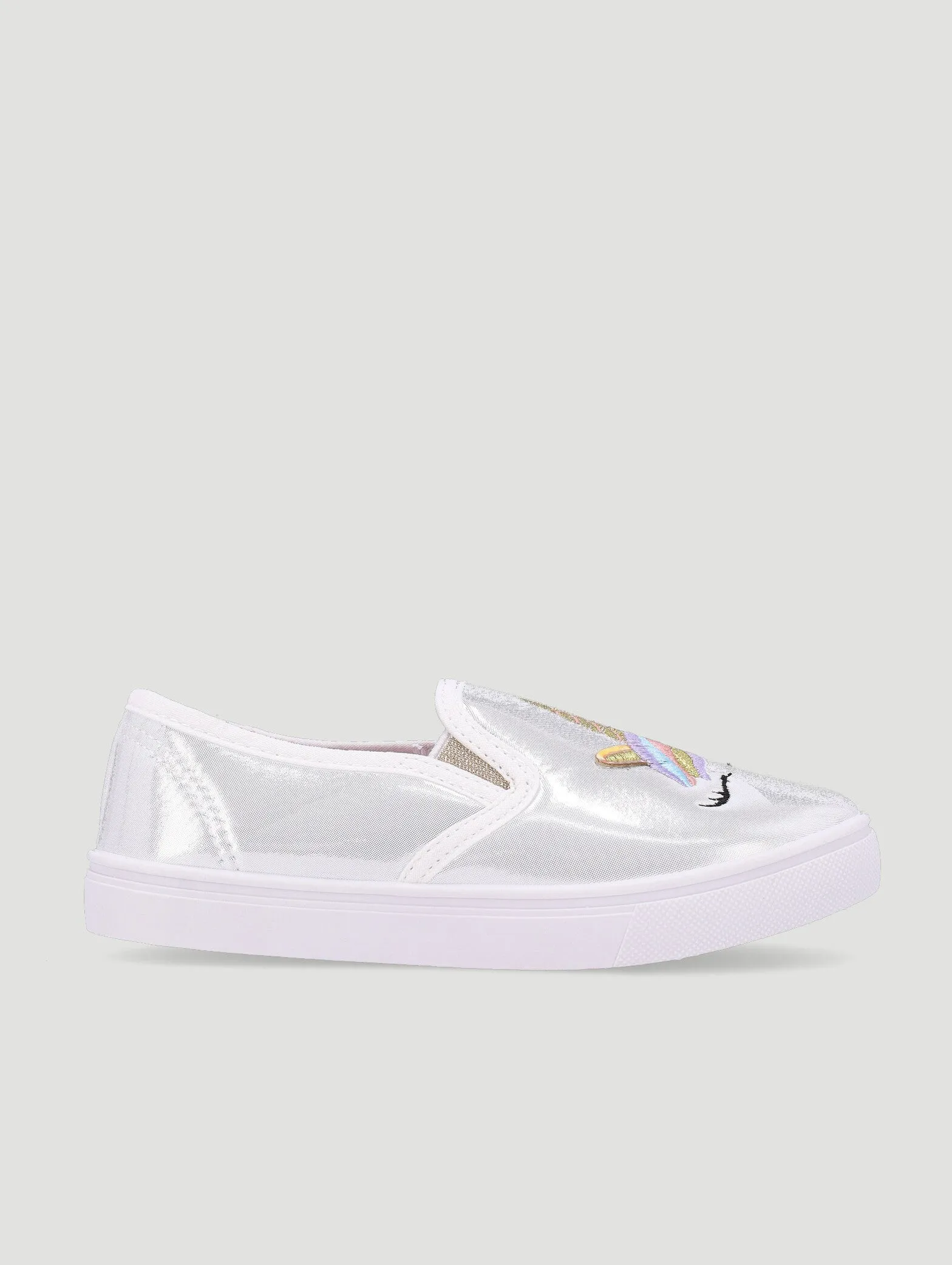Pre-Girls Unicorn Slip On Sneaker - White