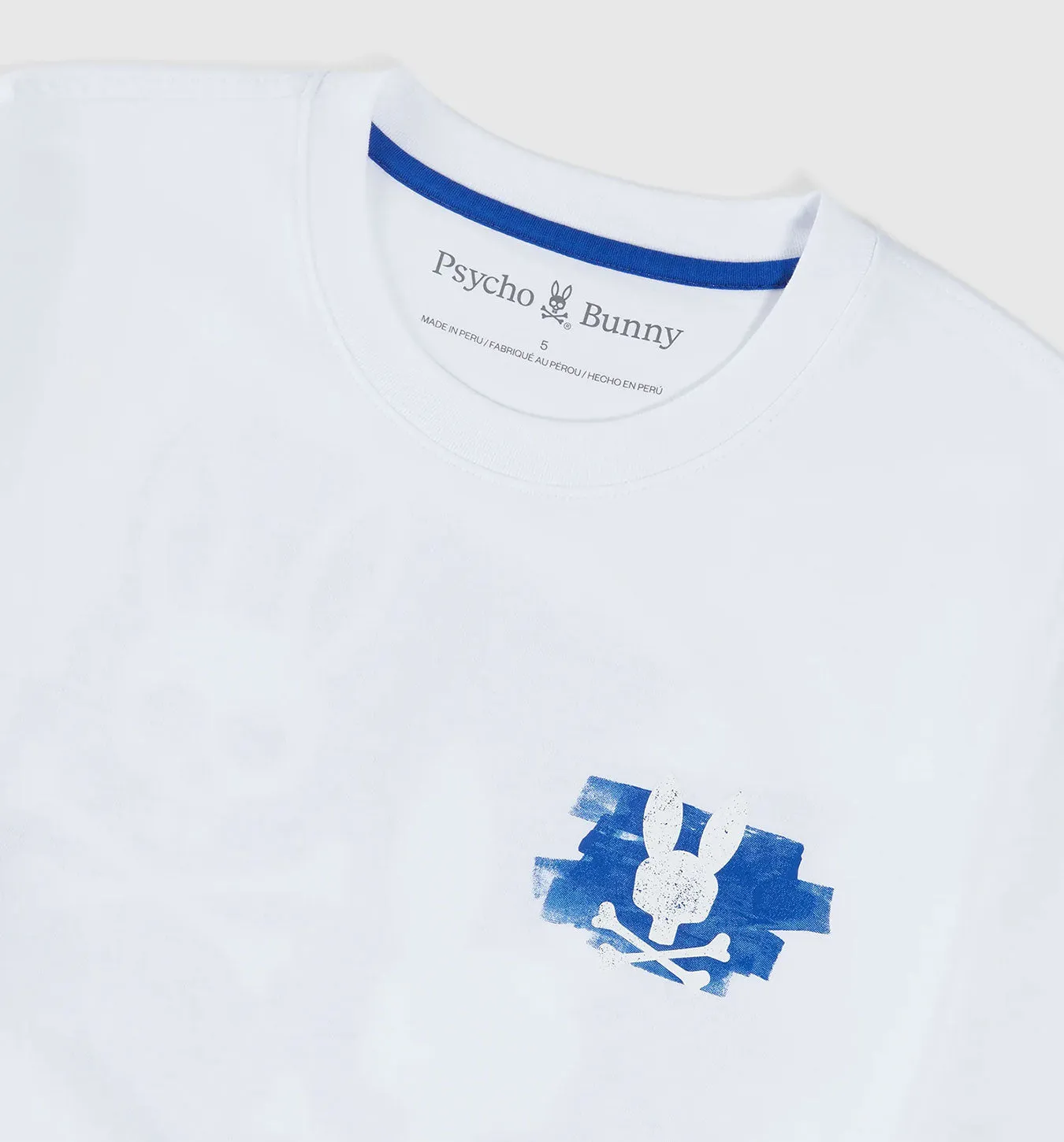 Psycho Bunny Dolton Back Graphic Tee - White