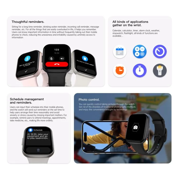 Q23 Pro 1.83 inch Color Screen IP68 Waterproof Bluetooth Call Smart Watch, Support Health Monitoring(Blue)