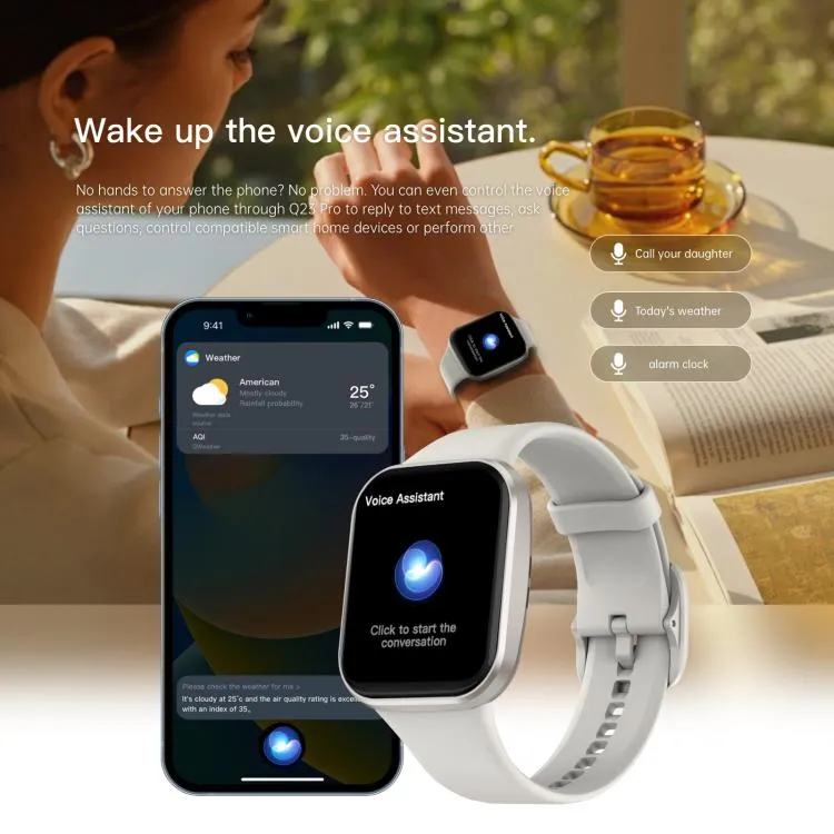 Q23 Pro 1.83 inch Color Screen IP68 Waterproof Bluetooth Call Smart Watch, Support Health Monitoring(Blue)