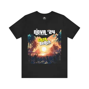"Gaza Beach Party" Black T-shirt for Men