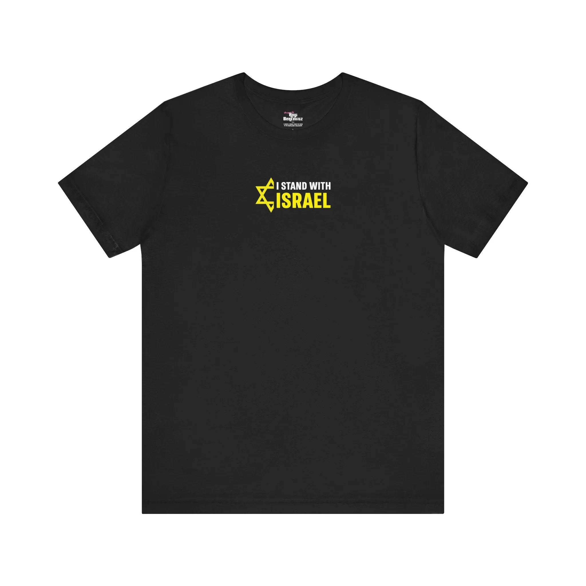 "I Stand With Israel" Black T-shirt for Men
