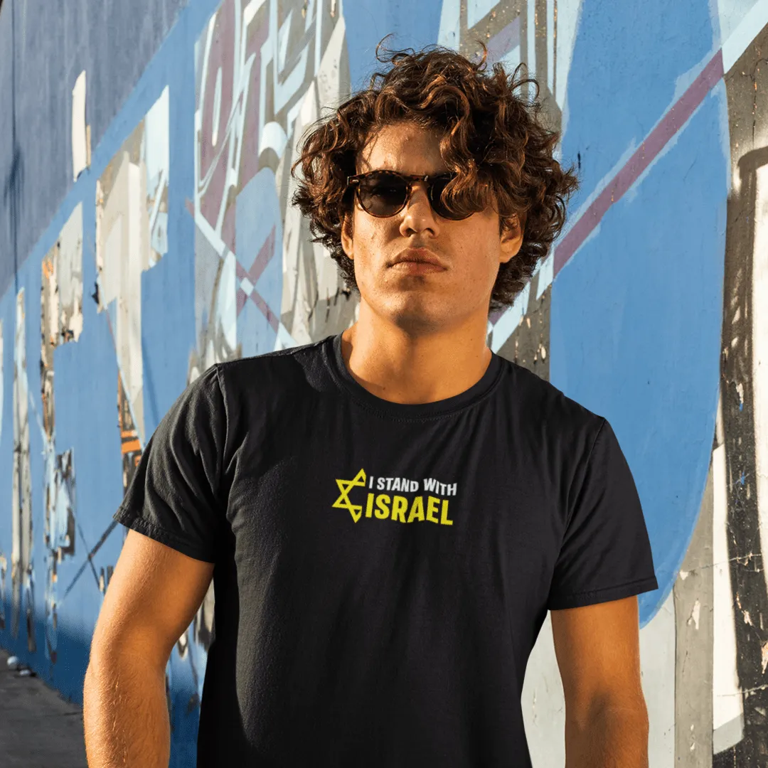 "I Stand With Israel" Black T-shirt for Men