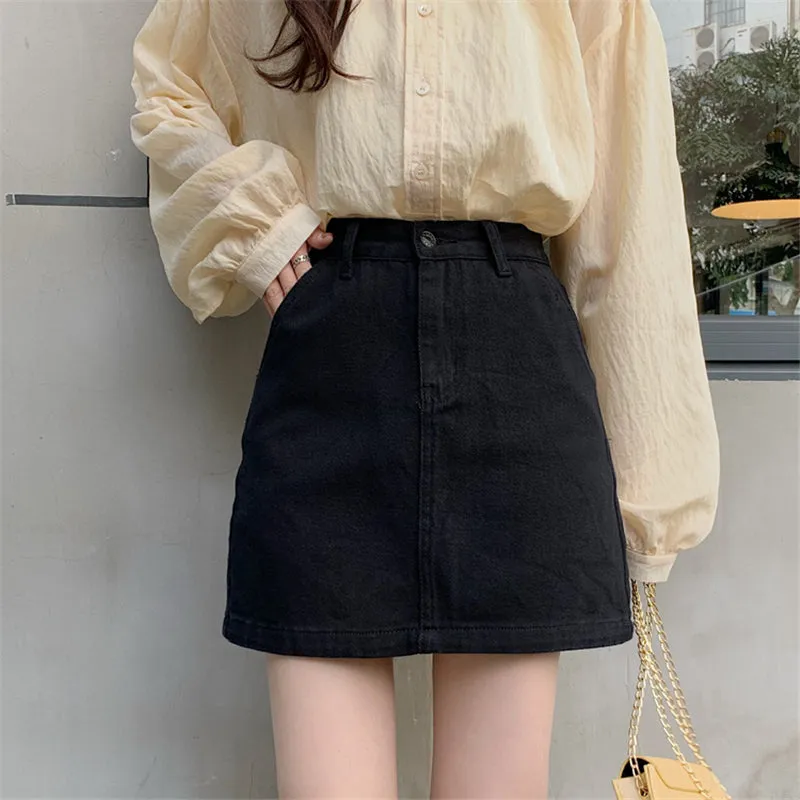 "SIMPLE DENIM" A-LINE SKIRT S032604
