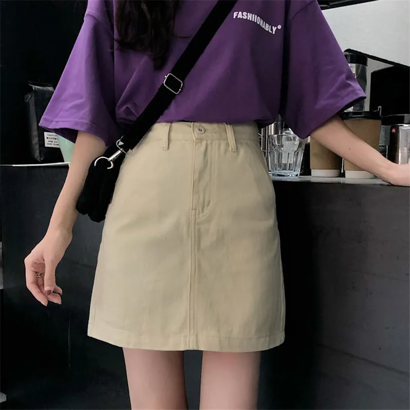 "SIMPLE DENIM" A-LINE SKIRT S032604
