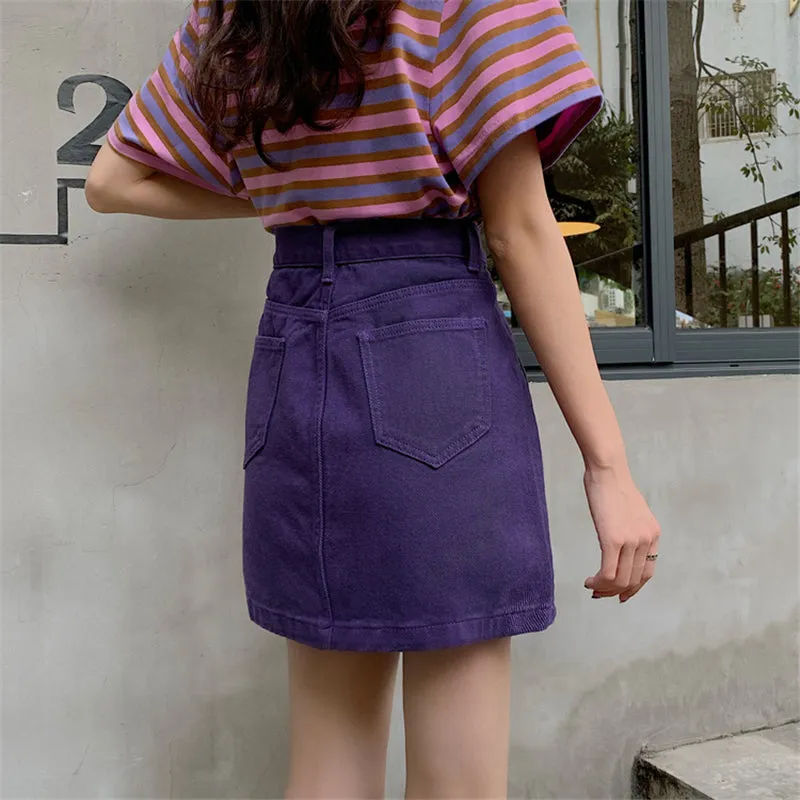 "SIMPLE DENIM" A-LINE SKIRT S032604