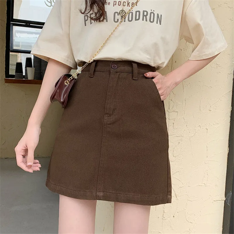 "SIMPLE DENIM" A-LINE SKIRT S032604