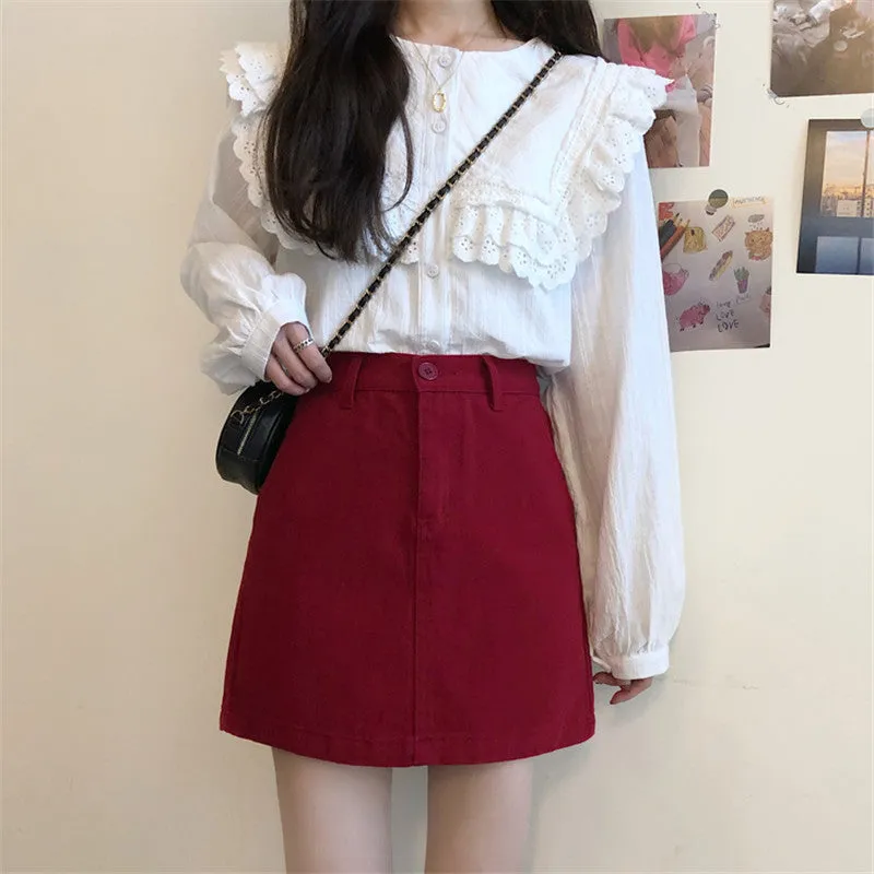 "SIMPLE DENIM" A-LINE SKIRT S032604