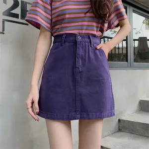 "SIMPLE DENIM" A-LINE SKIRT S032604