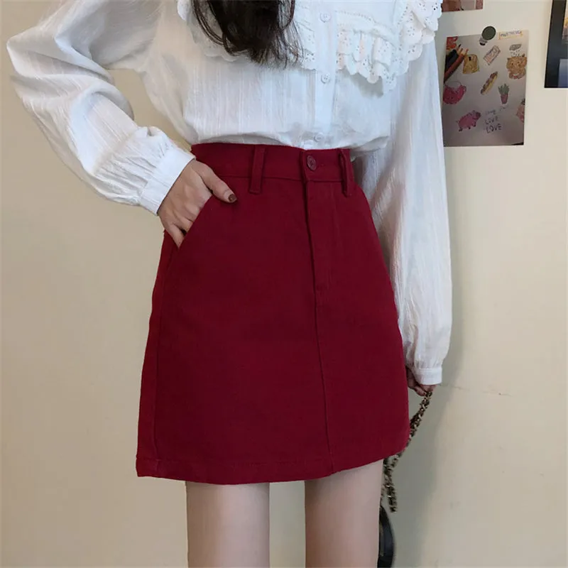 "SIMPLE DENIM" A-LINE SKIRT S032604