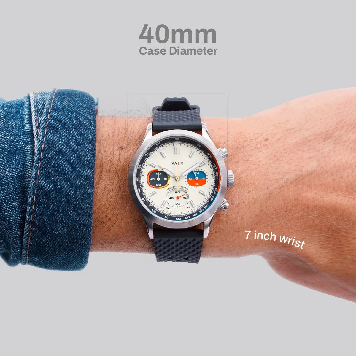 R1 USA Rally Chronograph - Cream 40mm