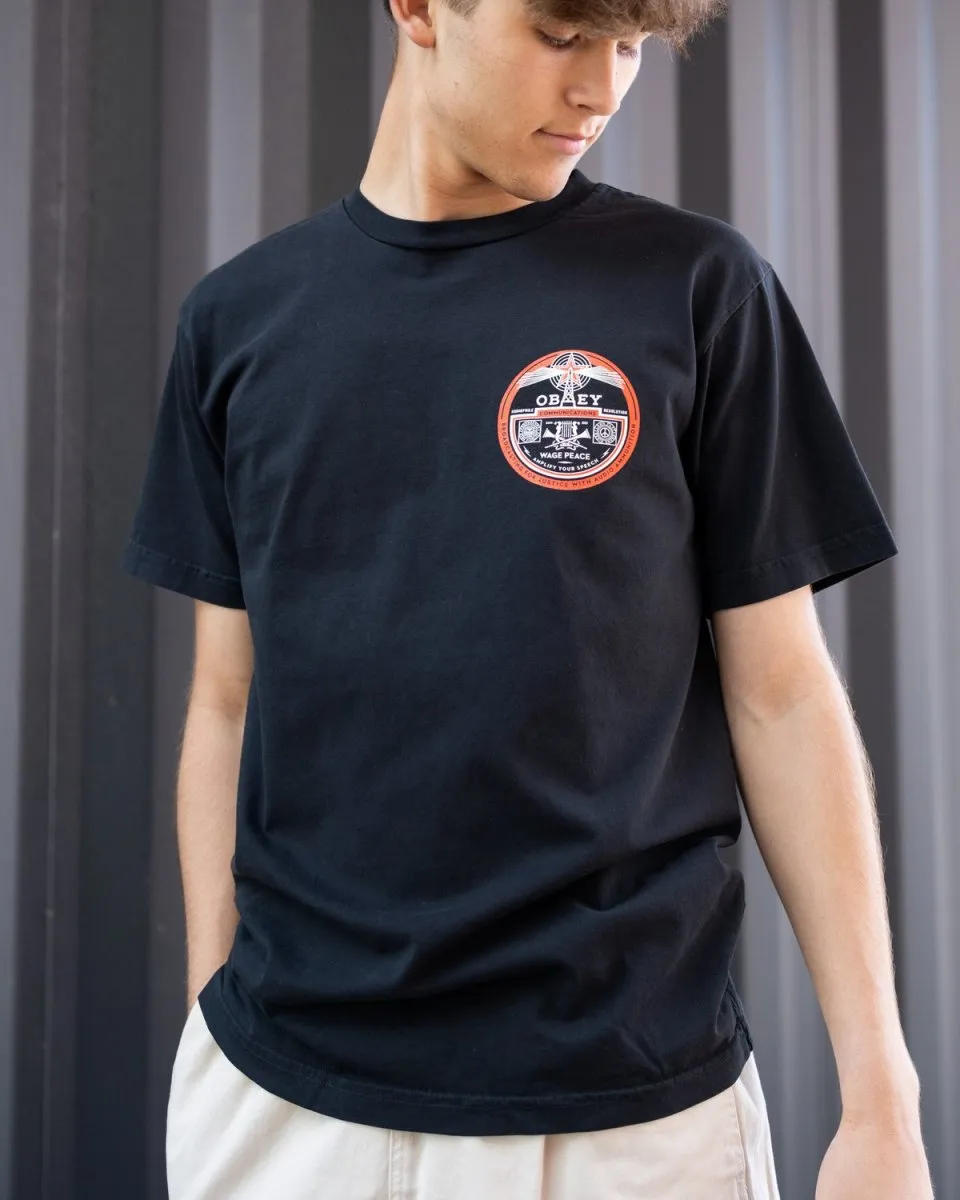 Radio Tower Tee - Faded Black