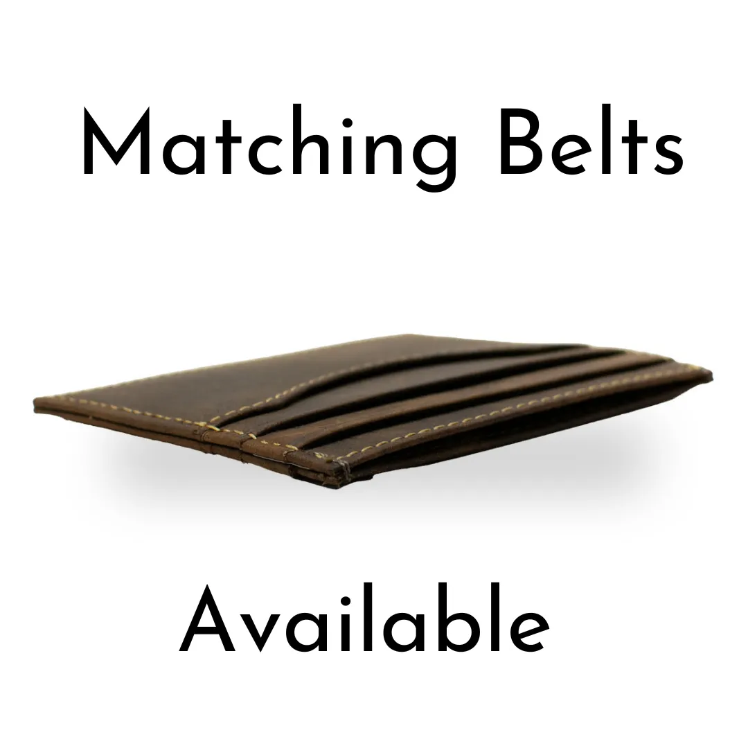 Reed Distressed Leather Card Holder by Nickel Smart®