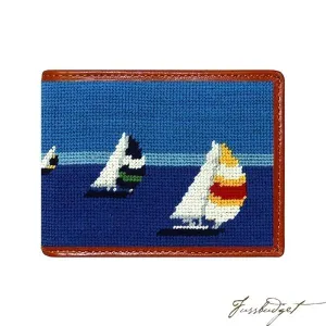 Regatta Needlepoint Bi-Fold Wallet