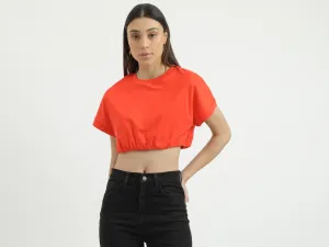 Regular Fit Round Neck Solid Top