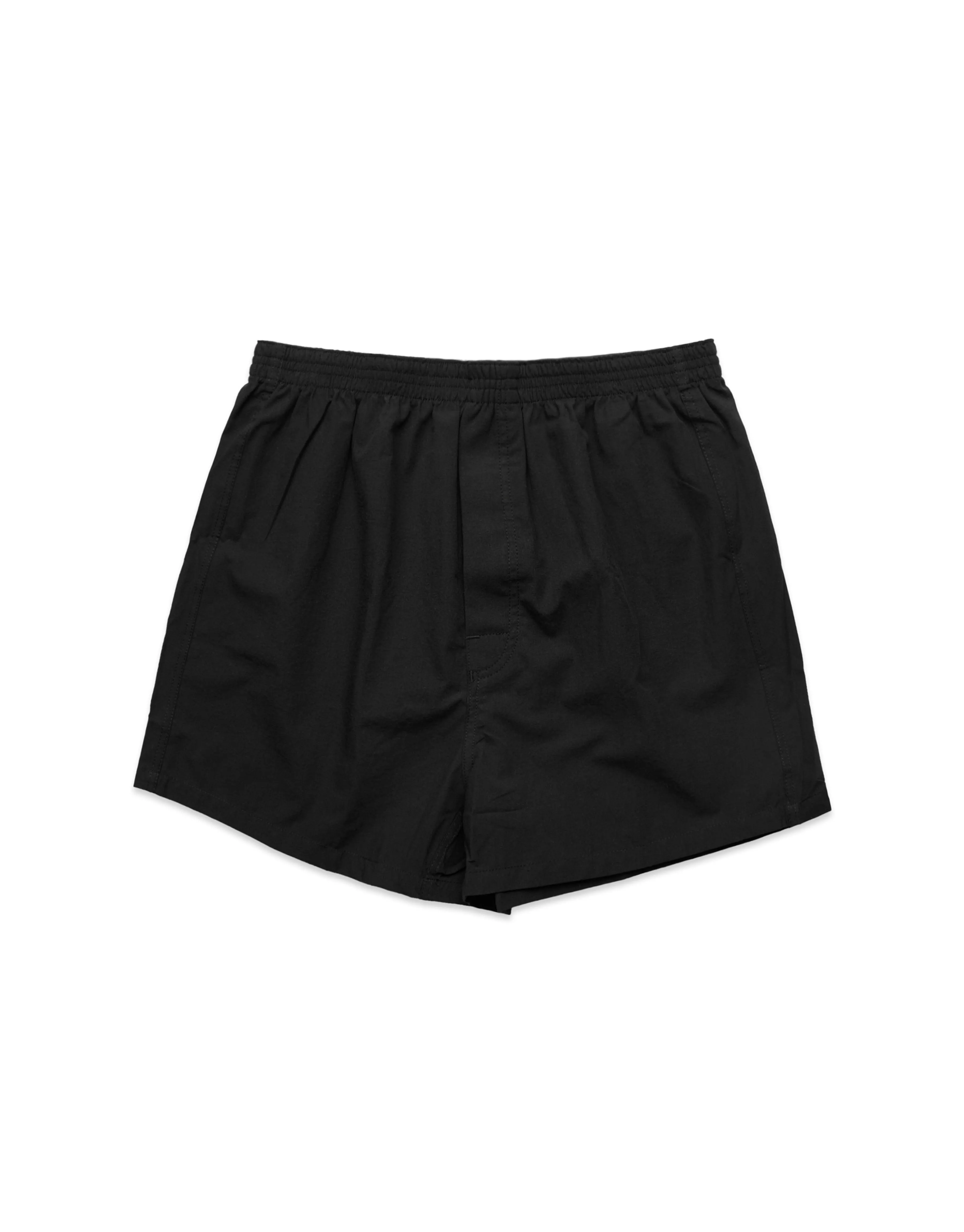 Relaxed Fit Woven Cotton Boxer Shorts - White