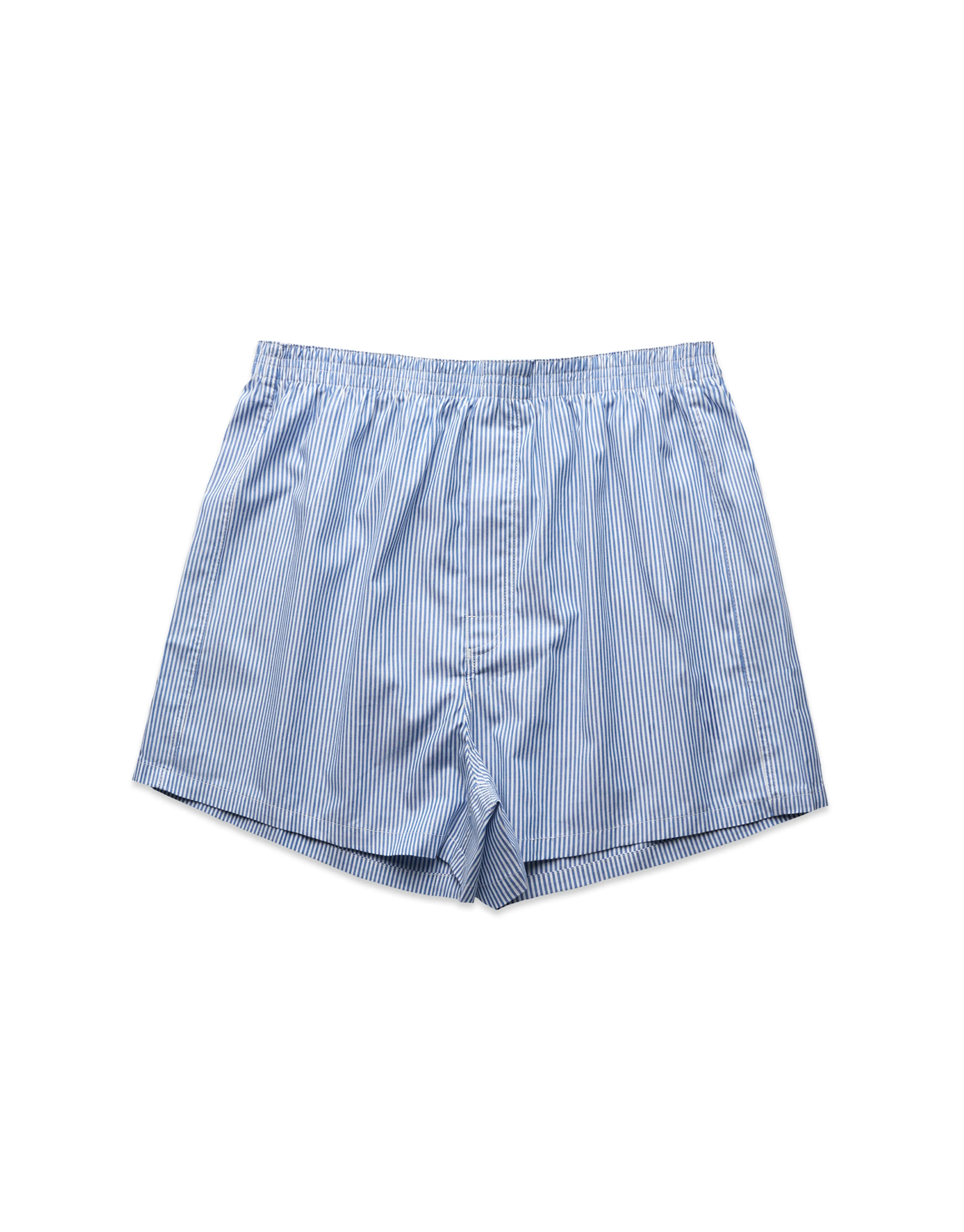 Relaxed Fit Woven Cotton Boxer Shorts - White