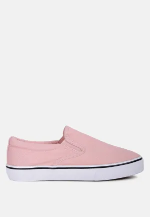 Riddler Pink Slip On Canvas Sneakers