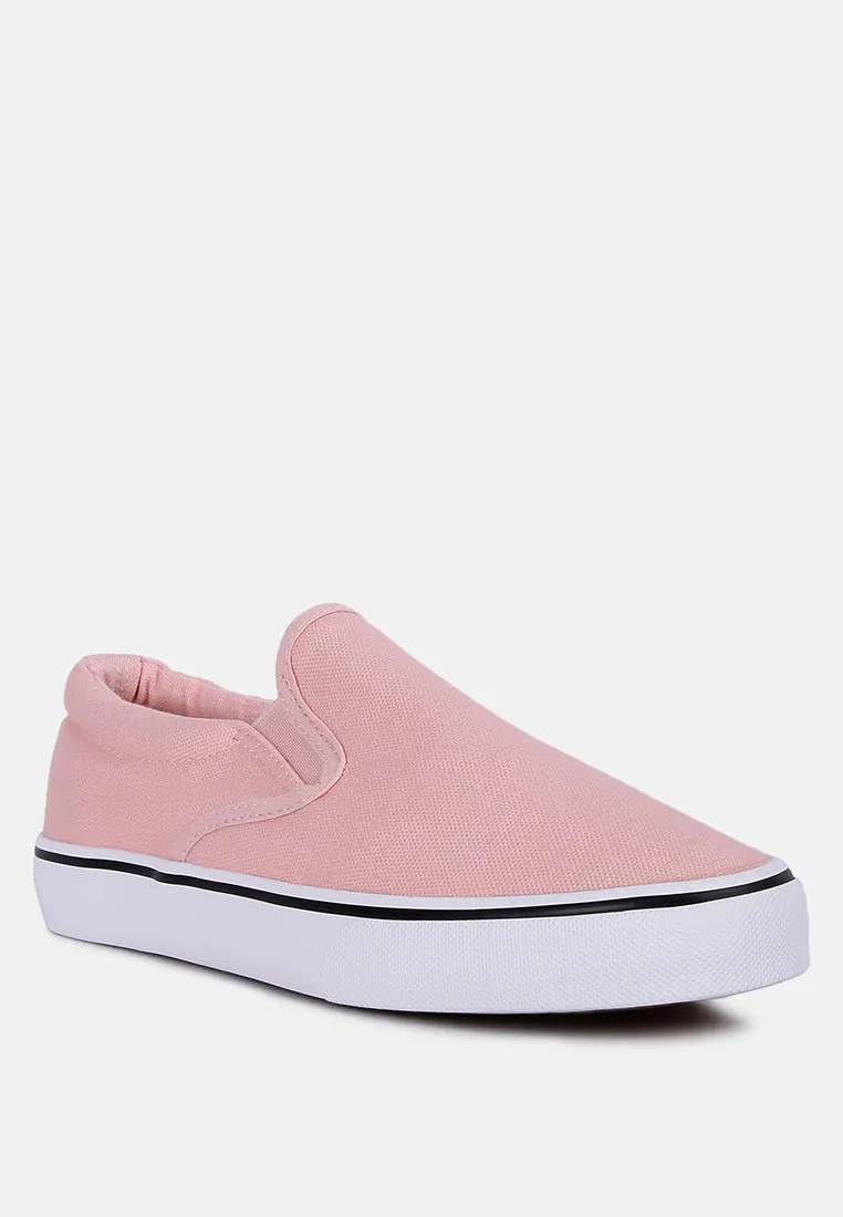 Riddler Pink Slip On Canvas Sneakers