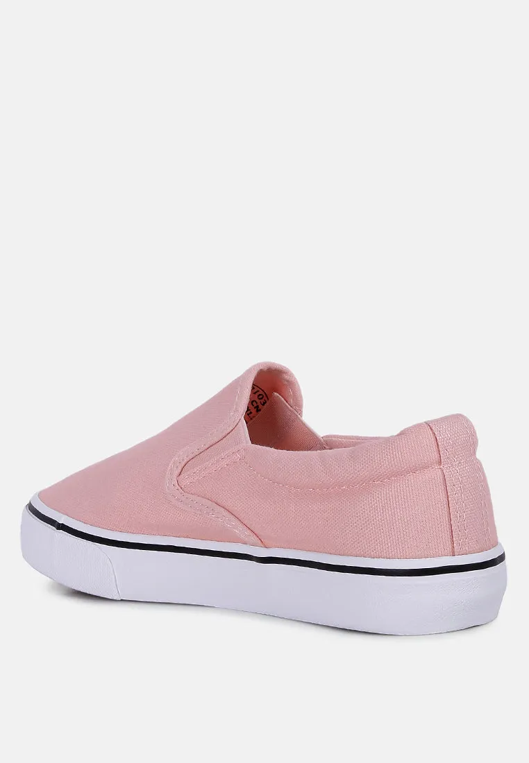 Riddler Pink Slip On Canvas Sneakers