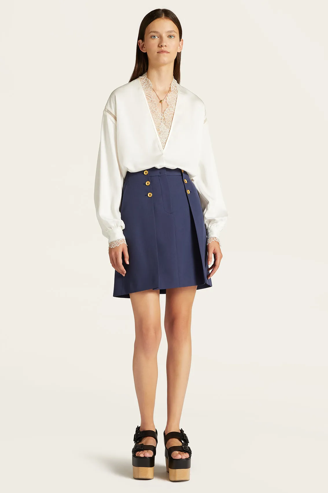 ROYAL A-LINE SAILOR SKIRT