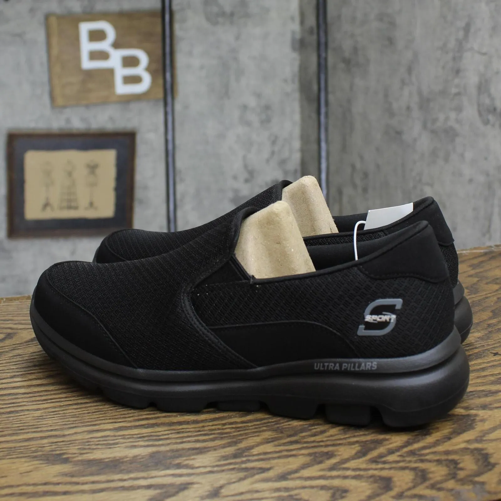 S Sport By Skechers Mens Claye Go Walk Sneakers 82269023 Black 10