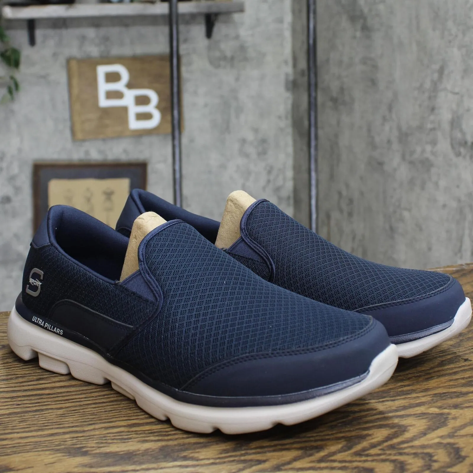 S Sport By Skechers Mens Claye Go Walk Sneakers 82269023 Navy Blue 13