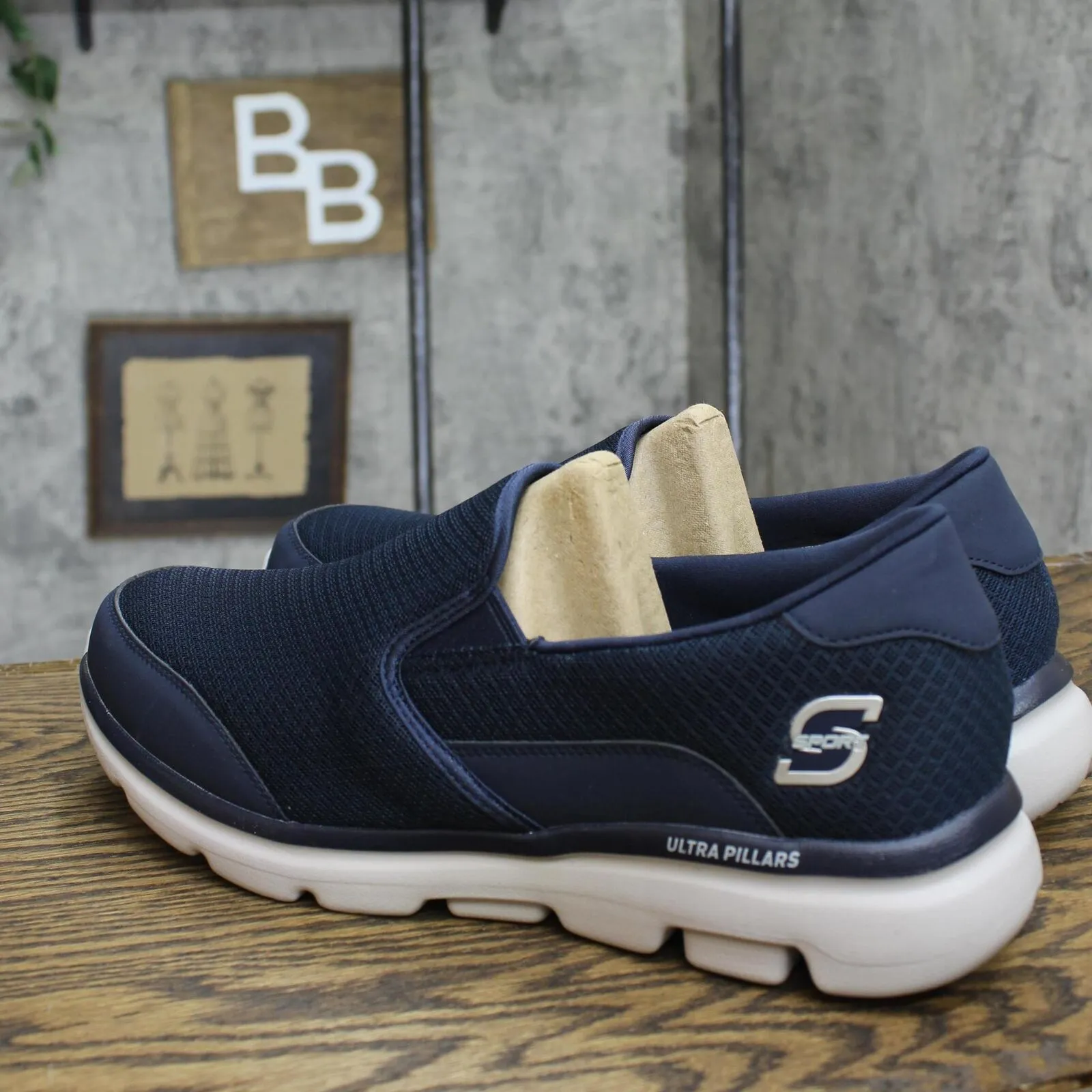 S Sport By Skechers Mens Claye Go Walk Sneakers 82269023 Navy Blue 13
