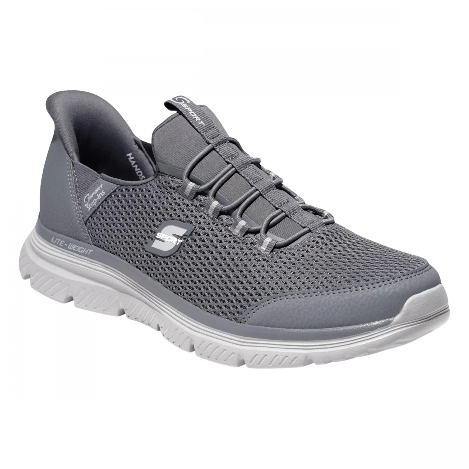 S Sport By Skechers Mens Moralis Step In Elastic Sneakers 90972062 Gray 8