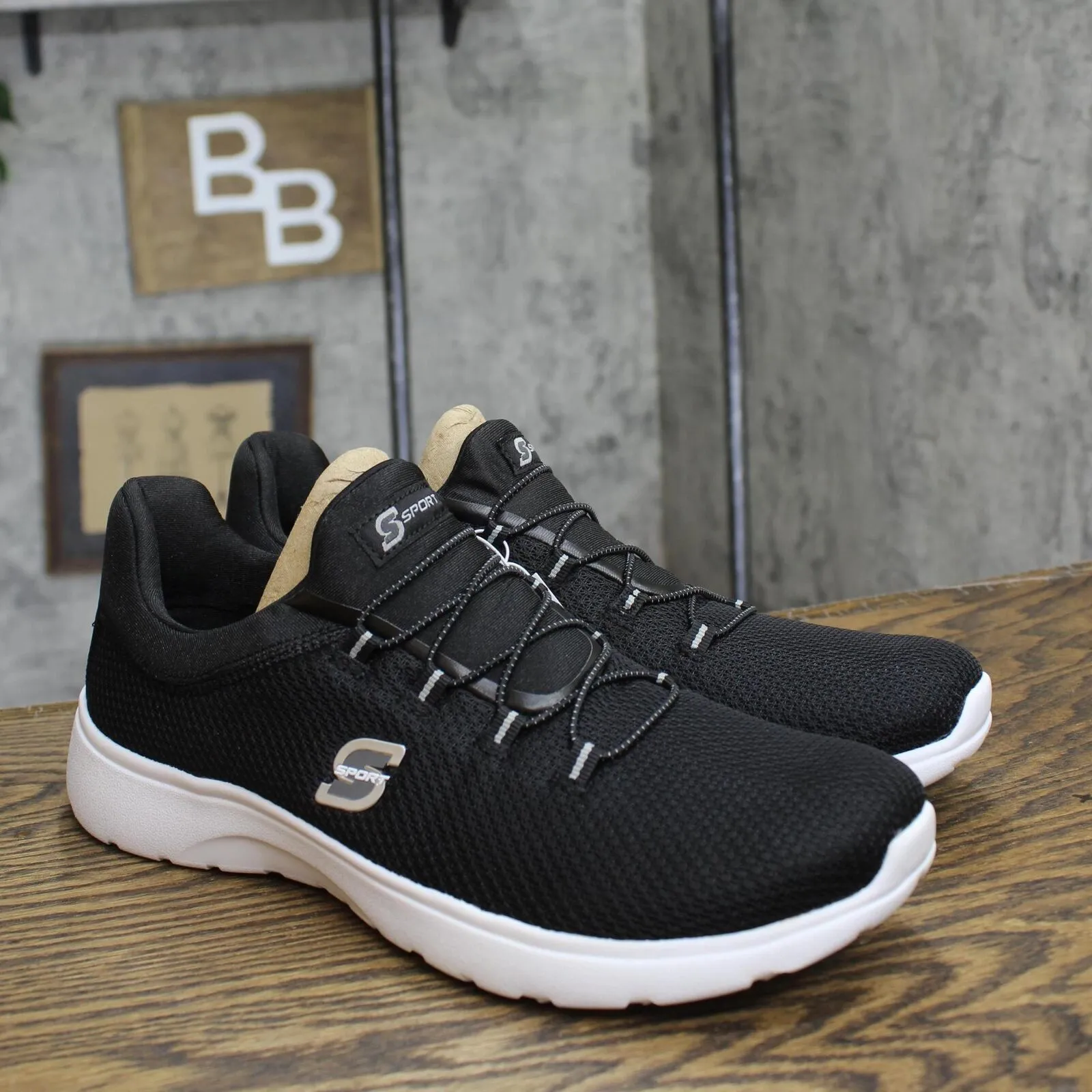 S Sport By Skechers Womens  Rummie Pull-On Sneakers 54349319 Black 12M