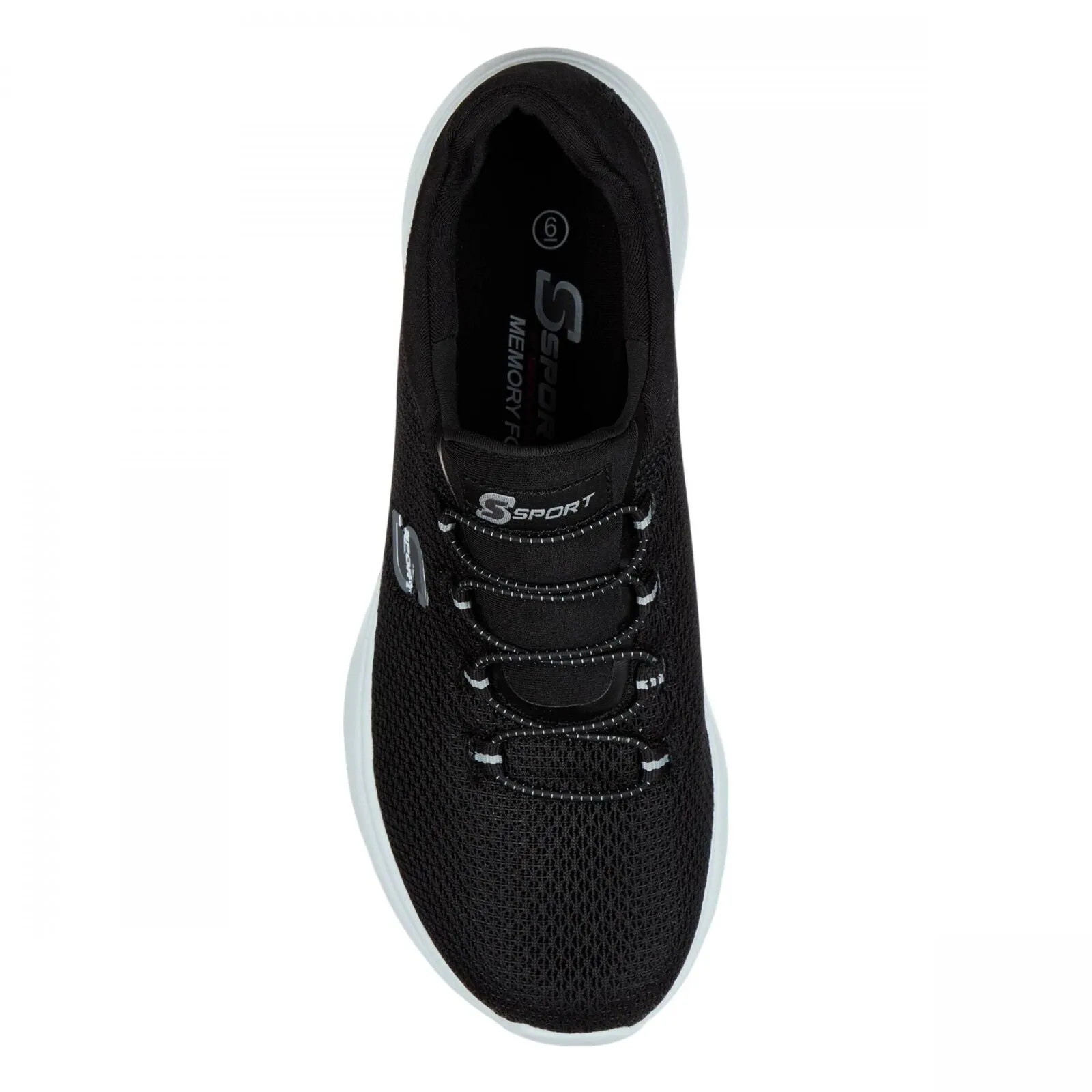 S Sport By Skechers Womens  Rummie Pull-On Sneakers 54349319 Black 12M
