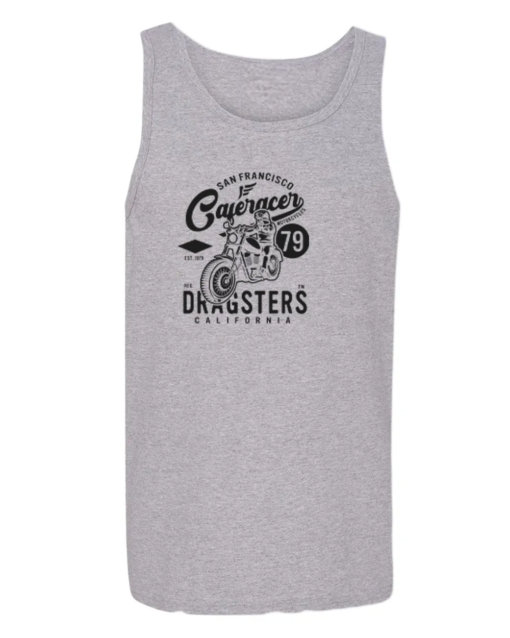 San francisco caferacer dragsters motorcycle tank top