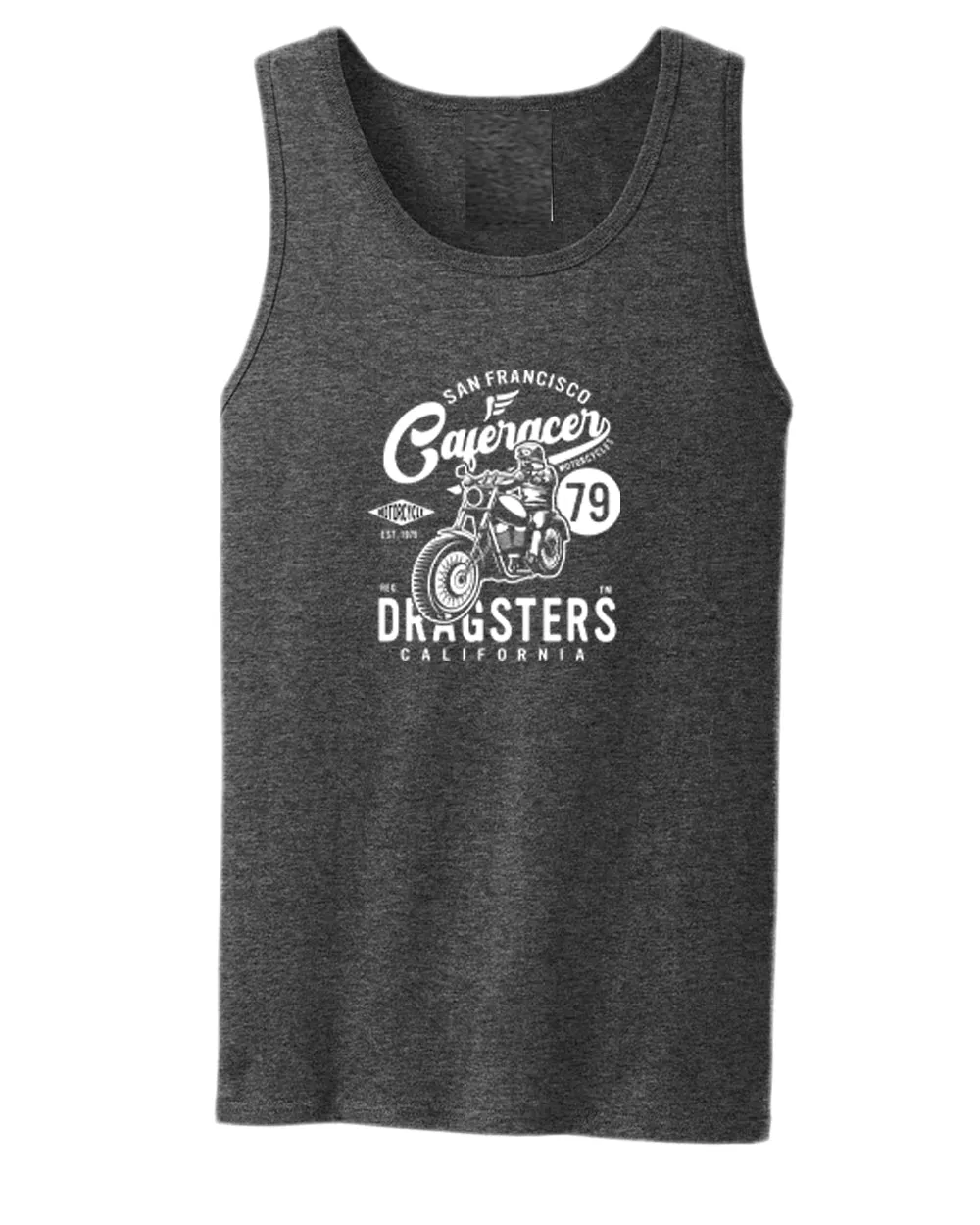 San francisco caferacer dragsters motorcycle tank top