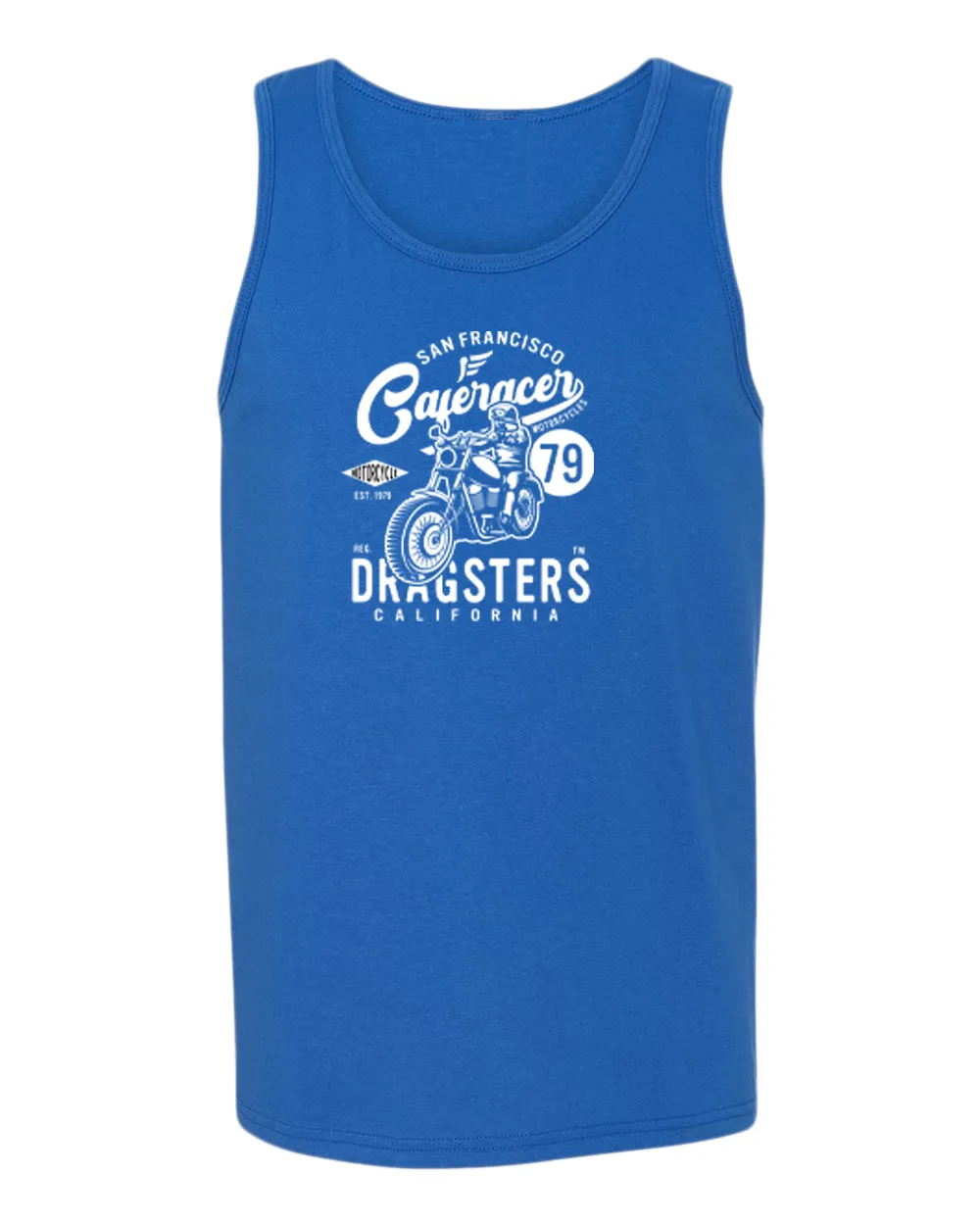 San francisco caferacer dragsters motorcycle tank top
