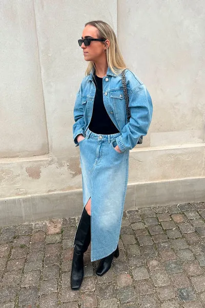 Second Female Dustine Skirt - Denim Blue
