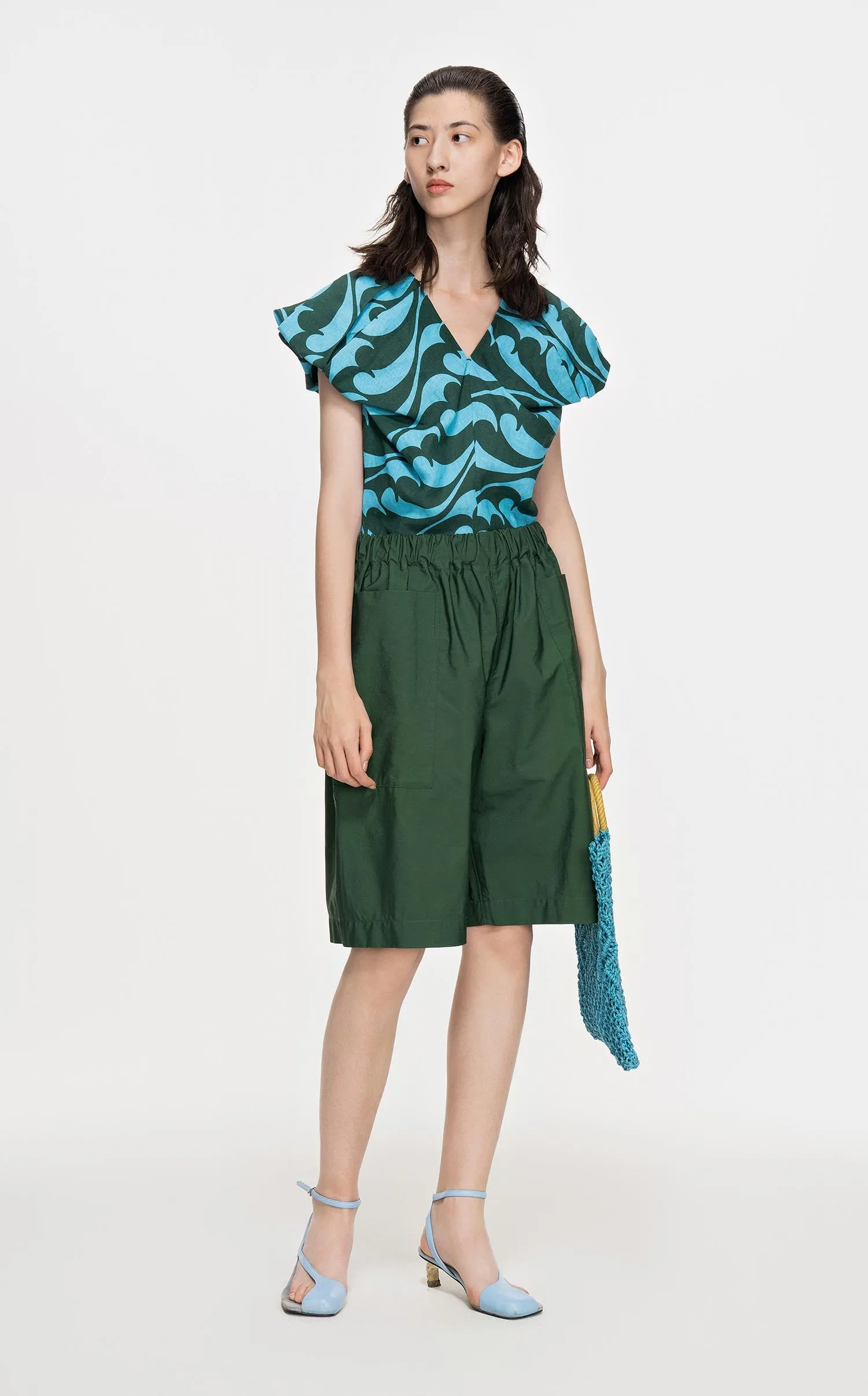 Shorts / JNBY Solid Straight Shorts (100% Cotton)