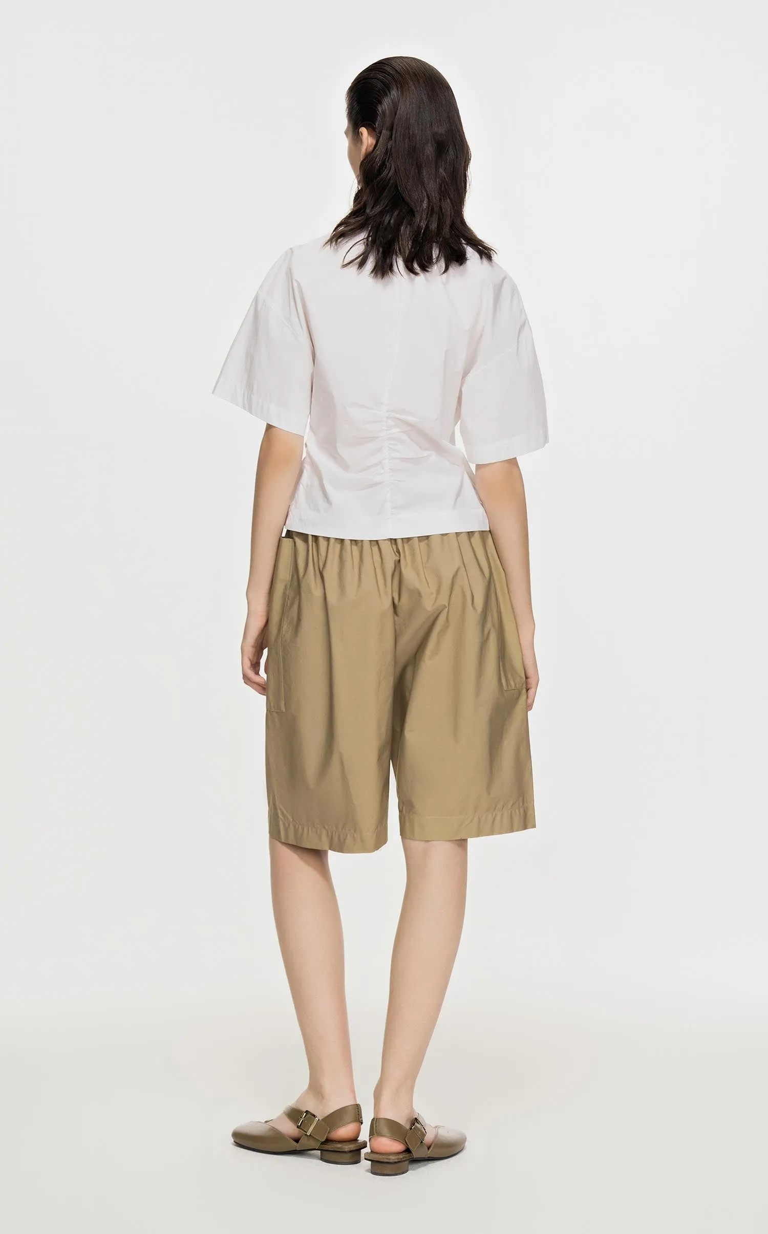 Shorts / JNBY Solid Straight Shorts (100% Cotton)