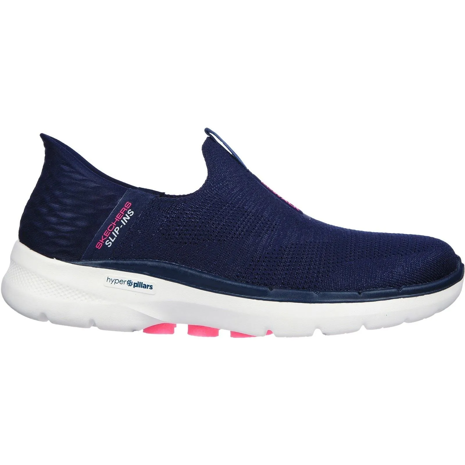 Skechers 124569 Slip-ins GO WALK 6 Fabulous View Sneakers für Damen, weite Passform, Marineblau