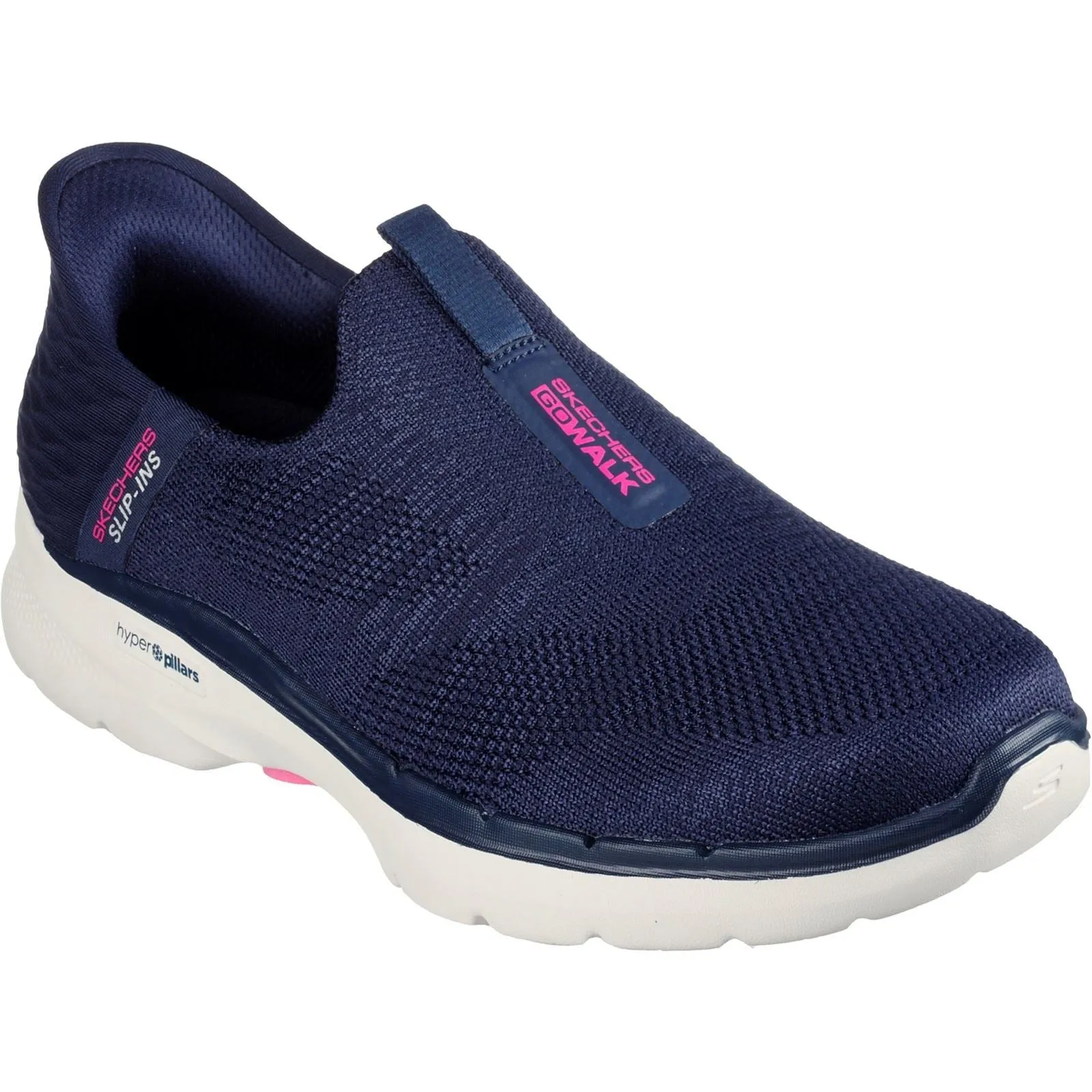 Skechers 124569 Slip-ins GO WALK 6 Fabulous View Sneakers für Damen, weite Passform, Marineblau
