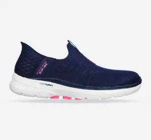 Skechers 124569 Slip-ins GO WALK 6 Fabulous View Sneakers für Damen, weite Passform, Marineblau
